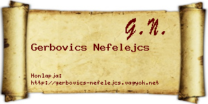 Gerbovics Nefelejcs névjegykártya